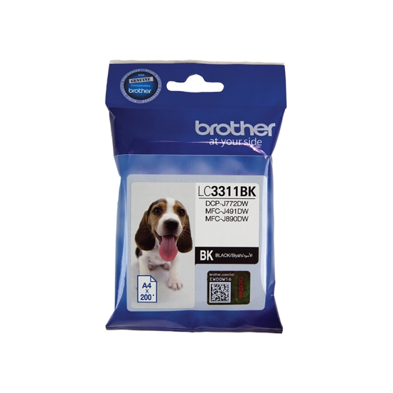 Brother LC3311BK Black Ink — Auckland