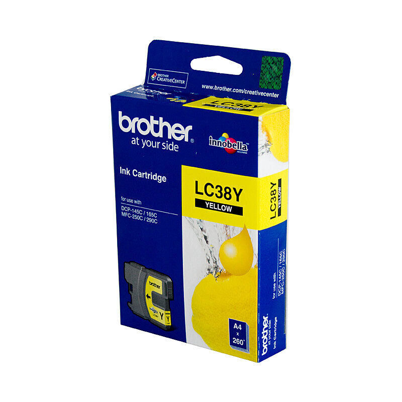 Brother LC38 Yellow Ink Cart — Auckland