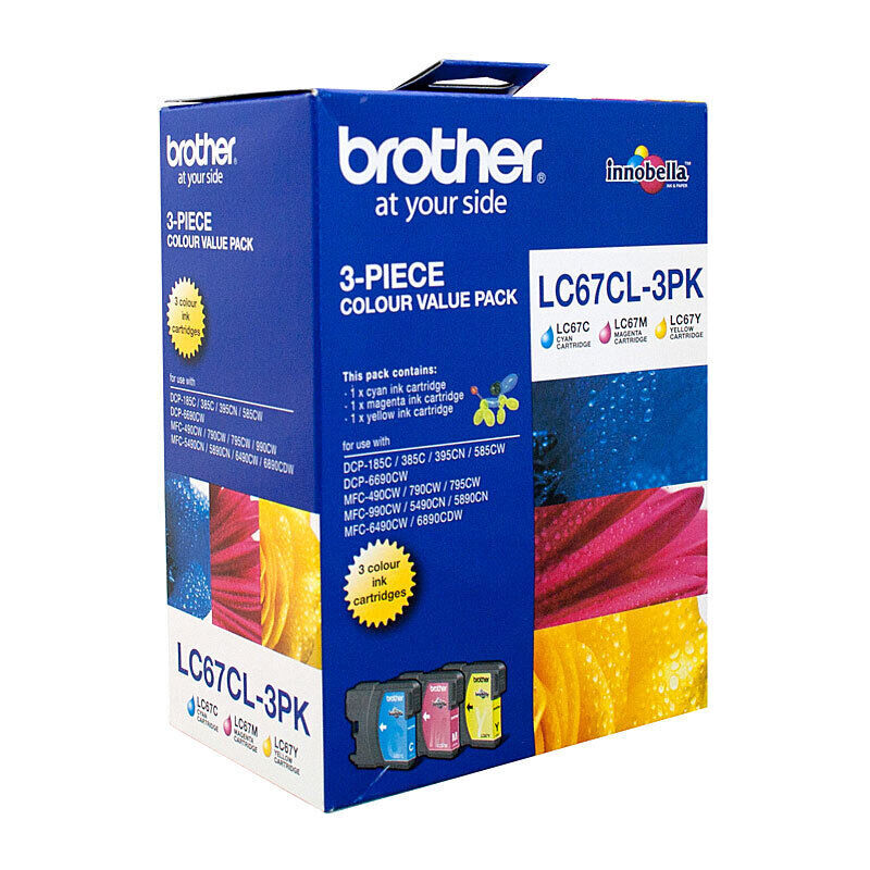 Brother LC67 CMY Colour Pack — Auckland